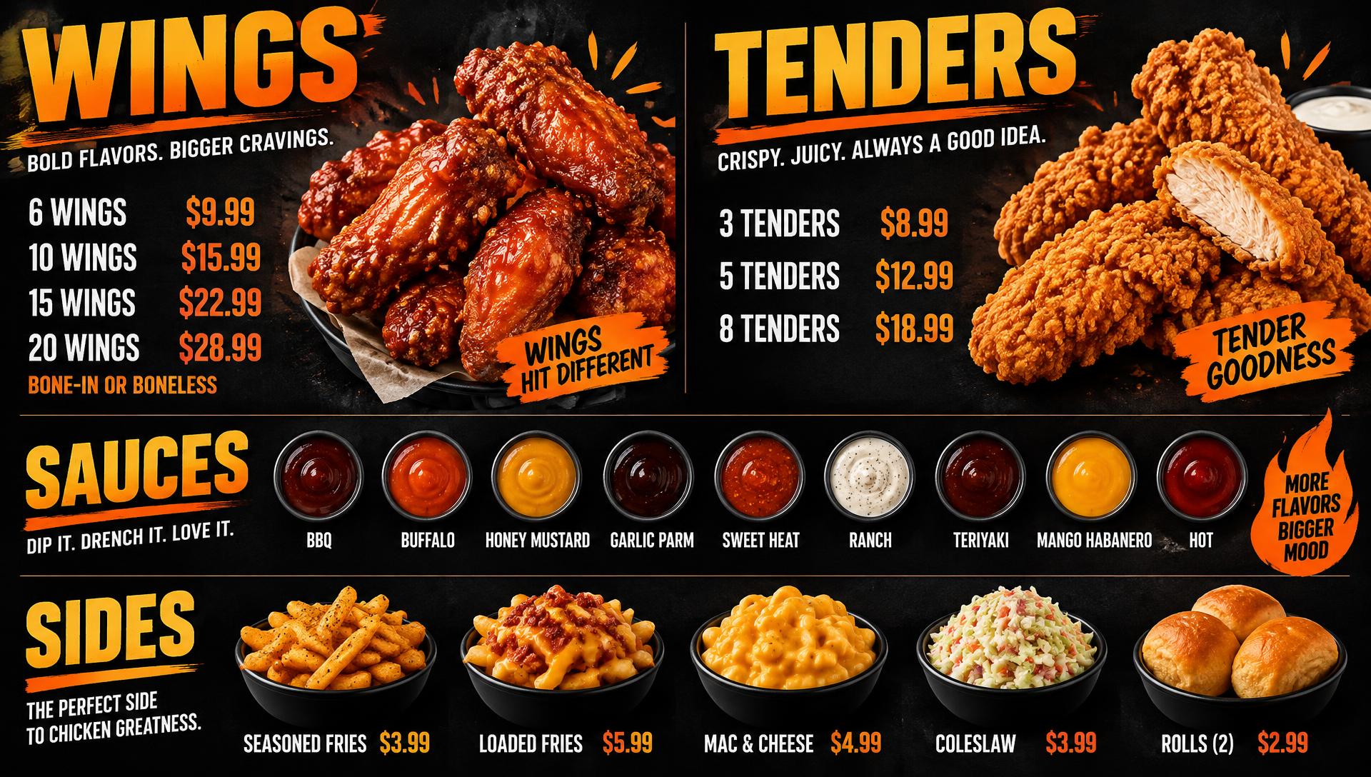 Chicken & Wings Board